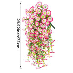 2Pcs Uv-Resistant Artificial Morning Glory & Eucalyptus Hanging Decor - Perfect for Home, Garden, Weddings | Versatile Outdoor
