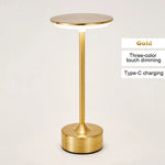 LED Table Lamp Touch Sensor Night Light USB Rechargeable Portable Bedroom Night Light Wireless Reading Lamp Restaurant Hotel Bar