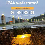 Solar Deck Lights Outdoor Step Lights Waterproof Led Solar Lights for Railing Stairs Fence Yard Patio and Pathway Plant Lighting