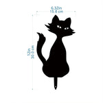 Exclusive Cute Cat Garden Decorative Silhouette - Tiki-Inspired Cat Family Garden Stakes | Perfect Outdoor Statues for Garden