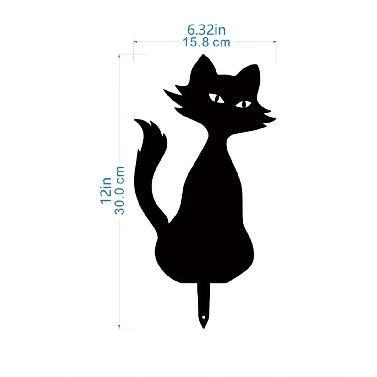 Exclusive Cute Cat Garden Decorative Silhouette - Tiki-Inspired Cat Family Garden Stakes | Perfect Outdoor Statues for Garden