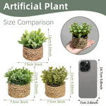 Green Artificial Plants Eucalyptus Grass Woven Small Potted Plants Grass Mound 11Cm PE Material Home Decoration