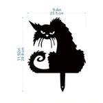 Exclusive Cute Cat Garden Decorative Silhouette - Tiki-Inspired Cat Family Garden Stakes | Perfect Outdoor Statues for Garden