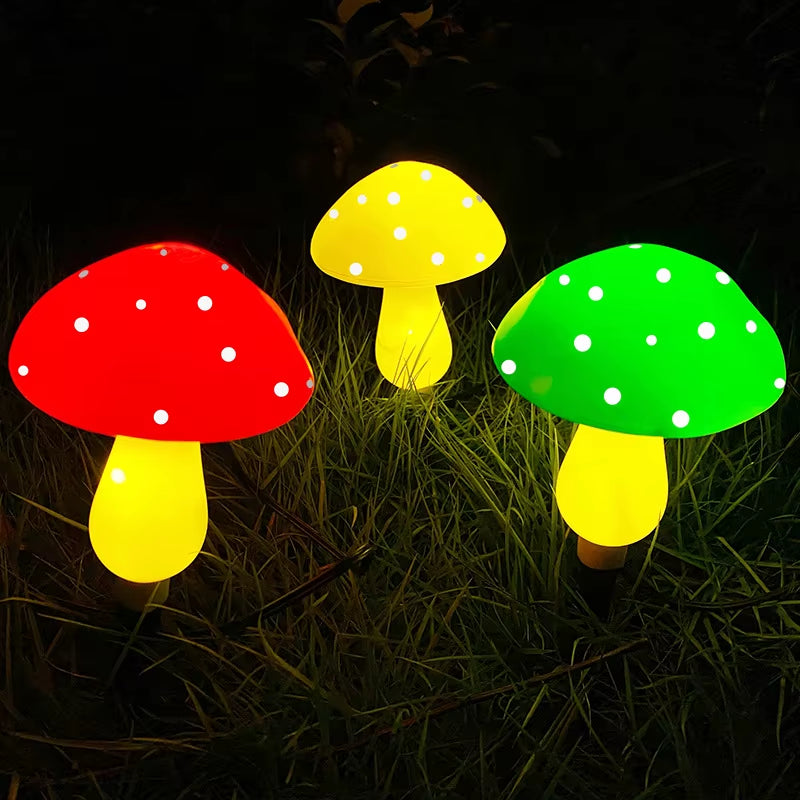 Solar Mushroom Light Garden Outdoor Decor 8 Modes Waterproof Mushroom Lamp Pathway Landscape Yard Easter Halloween Xmas Sunlight