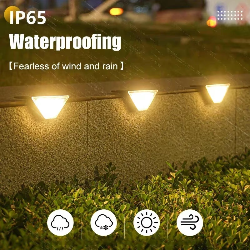 1~8PCS Solar Deck Lights Fence Lights Outdoor Step Lights Waterproof Solar Lamps for Railing Stairs Fence Yard Patio and Pathway