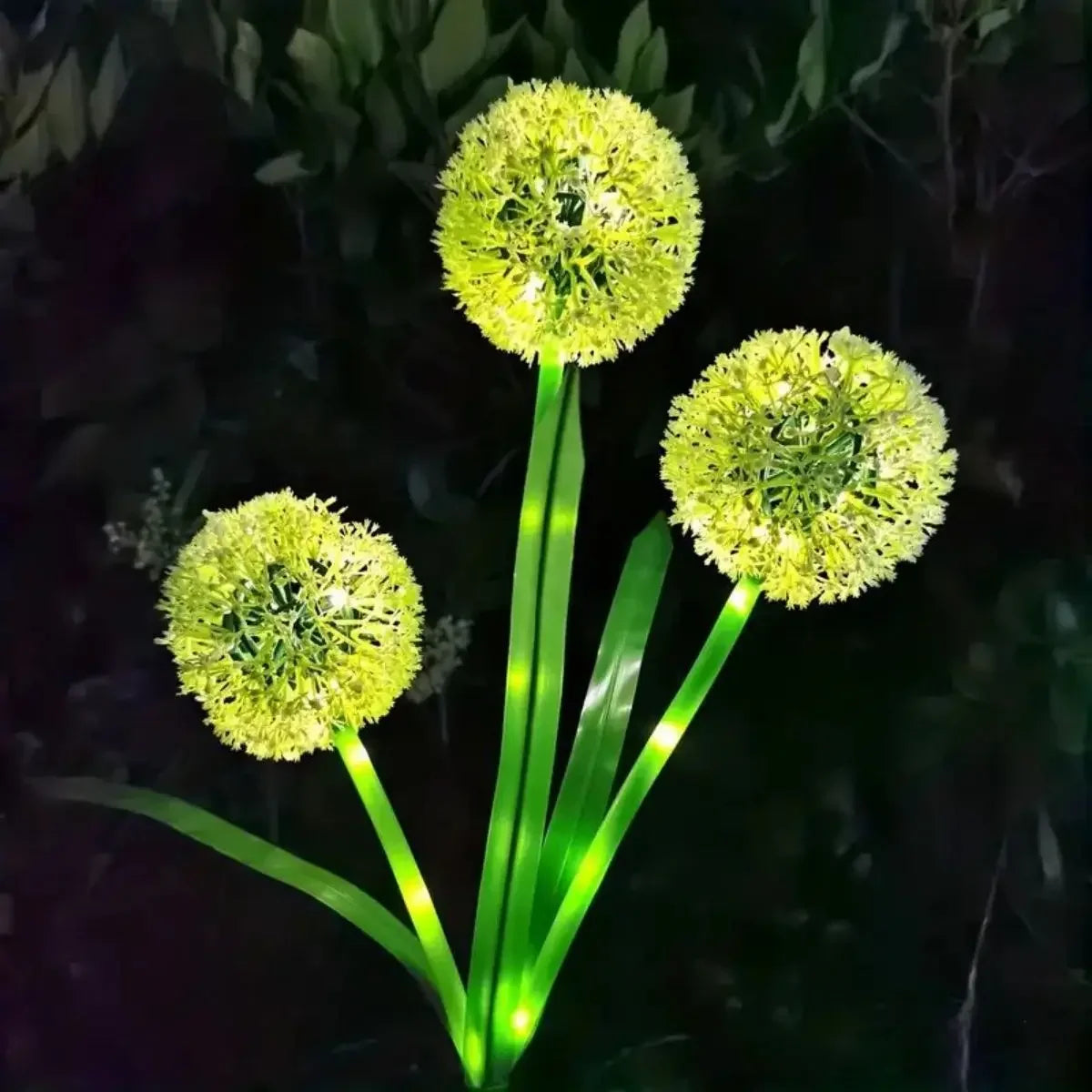 3 LEDS Solar Outdoor Dandelion Lights, LED Color Scallion Ball Lights, Lawn Lights, for Garden, Patio, Walkway, Lawn Decoration