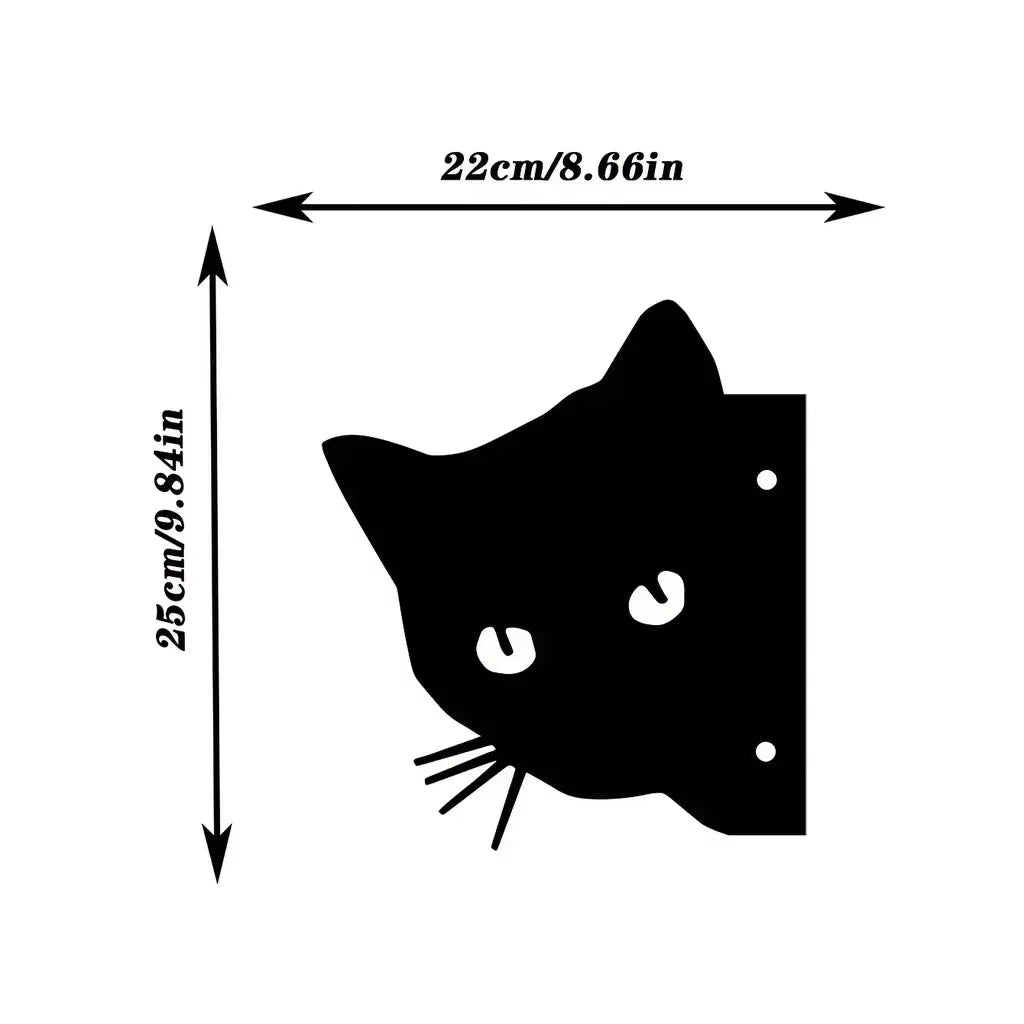 Exclusive Cute Cat Garden Decorative Silhouette - Tiki-Inspired Cat Family Garden Stakes | Perfect Outdoor Statues for Garden