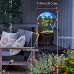 Frog Statue Solar Lawn Lamp Outdoor Hummingbird Feeding Dispenser Solar Powered LED Light String for Yard Path Lawn Garden Decor