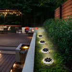 10Pcs Solar-Powered 8 LEDS Ground Lights Waterproof Outdoor for Villa Park Yard Driveway Landscape Sun Lamp In-Ground Lighting