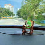 Frog Rocker Chair Cute Japanese Healing Small Decoration Office Desktop Decoration Car Center Control Decoration