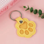 Pet Hair Memorial Keychain PU Leather Keepsake Locket for Cat Dog Fur Pet Hair Storage Pendant Handbag Hanging Accessories