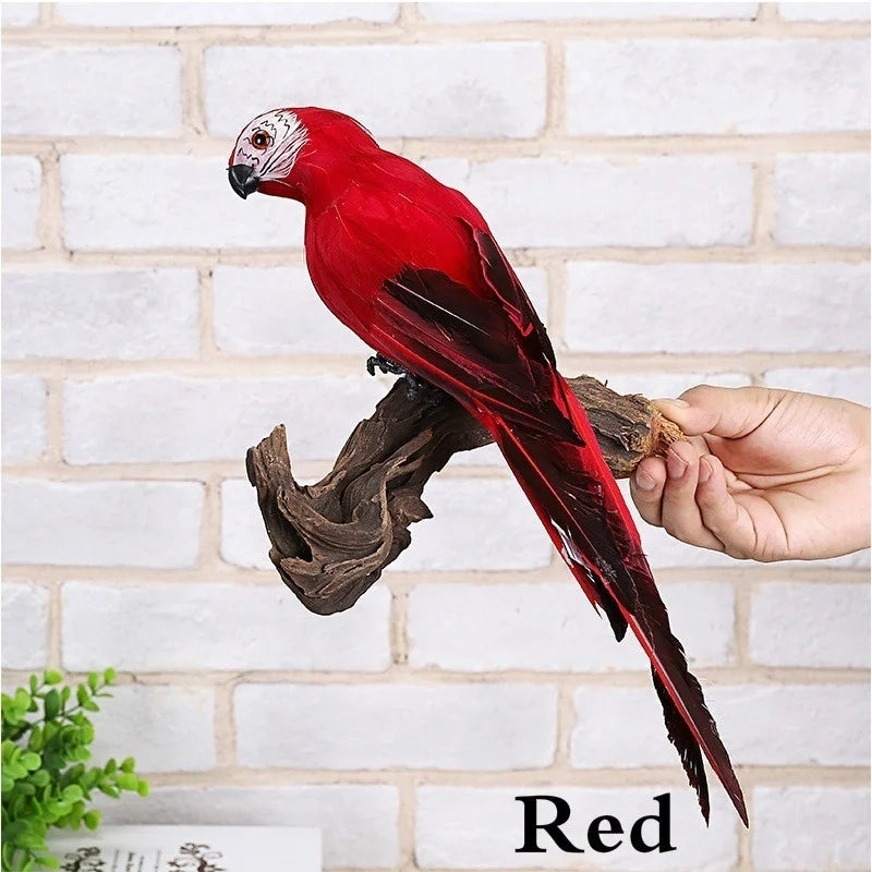 25/35Cm Creative Handmade Simulation Parrot Animal Bird Garden Props Decoration Miniature Feather Lawn Doll Ornaments