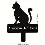 Exclusive Cute Cat Garden Decorative Silhouette - Tiki-Inspired Cat Family Garden Stakes | Perfect Outdoor Statues for Garden