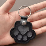 Pet Hair Memorial Keychain PU Leather Keepsake Locket for Cat Dog Fur Pet Hair Storage Pendant Handbag Hanging Accessories