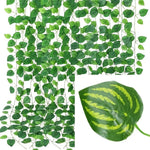 4.4/11M Artificial Plant Green Ivy Leaf Garland Fake Plant Creeper Hanging Vine Outdoor DIY Garden Wall Wedding Party Home Decor