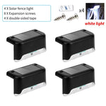 Solar Deck Lights Outdoor Step Lights Waterproof Led Solar Lights for Railing Stairs Fence Yard Patio and Pathway Plant Lighting