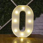 Alphabet Letter LED Lights Luminous Number Lamp Battery Warm Night Light for Home Wedding Birthday Christmas Party Decoration