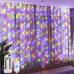 USB Christmas LED Curtain Lights, Indoor Fairy Curtain Lights, Suitable for Bedroom, Background Windows, Holiday Lighting
