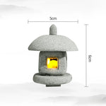 Mini Pagoda Lantern Light Garden Statue Micro Landscape Fish Tank Zen Yard Aquarium Bonsai Zen Garden Home Outdoor Decorations