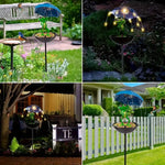 Frog Statue Solar Lawn Lamp Outdoor Hummingbird Feeding Dispenser Solar Powered LED Light String for Yard Path Lawn Garden Decor