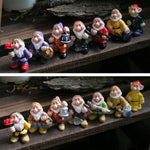 Set of 7 Miniature Fairy Garden Gnomes Dwarf Figurines Mini Resin Garden Gnomes Elf Figures Funny Bonsai Micro Statue Decoration