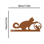 1Pc Rustic Squirrel Metal Tree Stake, Creative Iron Art Silhouette Decoration for Garden or Home